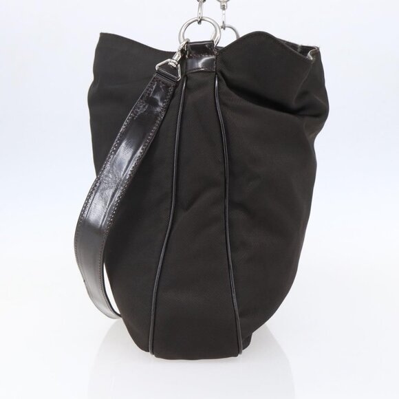 GUCCI Bamboo Hand Bag Nylon 2way Brown Silver 001 2123 1577 Auth 148948 - Picture 4 of 16